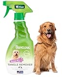TropiClean Dog Detangler Spray Dematting, Leave in Conditioner, Perfect for Doodles & All Coat Types, Sweet Refreshing Scent, Made in the USA, 16 oz.