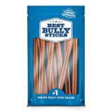 Best Bully Sticks 12 Inch All-Natural Odor Free Bully Sticks for Dogs - 12” Fully Digestible, 100% Grass-Fed Beef, Grain and Rawhide Free | 12 Pack