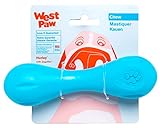 WEST PAW Zogoflex Hurley Dog Bone Chew Toy – Floatable Pet Toys for Aggressive Chewers, Catch, Fetch – Bright-Colored Bones for Dogs – Recyclable, Dishwasher-Safe, Non-Toxic, Small, Aqua