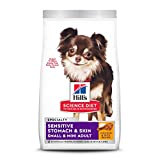Hill's Science Diet Dry Dog Food, Adult, Small & Mini Breeds, Sensitive Stomach & Skin, Chicken Recipe, 15 lb Bag