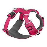 Ruffwear, Front Range Dog Harness, Reflective Soft Padded Everyday Harness with Dual Leash Clips, Adjustable and Lightweight Fit for Training or Walking for All Dogs, Wild Berry, Small