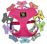 EcoBark Dog Harness - Eco-Friendly Soft Over The Head Harness Vest - Toy Breed Dog Harness - Small Mesh Vest for Puppies & Little Dogs (Small, Pink)