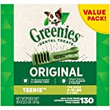 GREENIES Original TEENIE Natural Dog Dental Care Chews Oral Health Dog Treats, 36 oz. Pack (130 Treats)