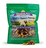 Kingdom Pets Filler Free Duck Jerky & Sweet Potato Twists, Premium Treats for Dogs, 48-Ounce Bag